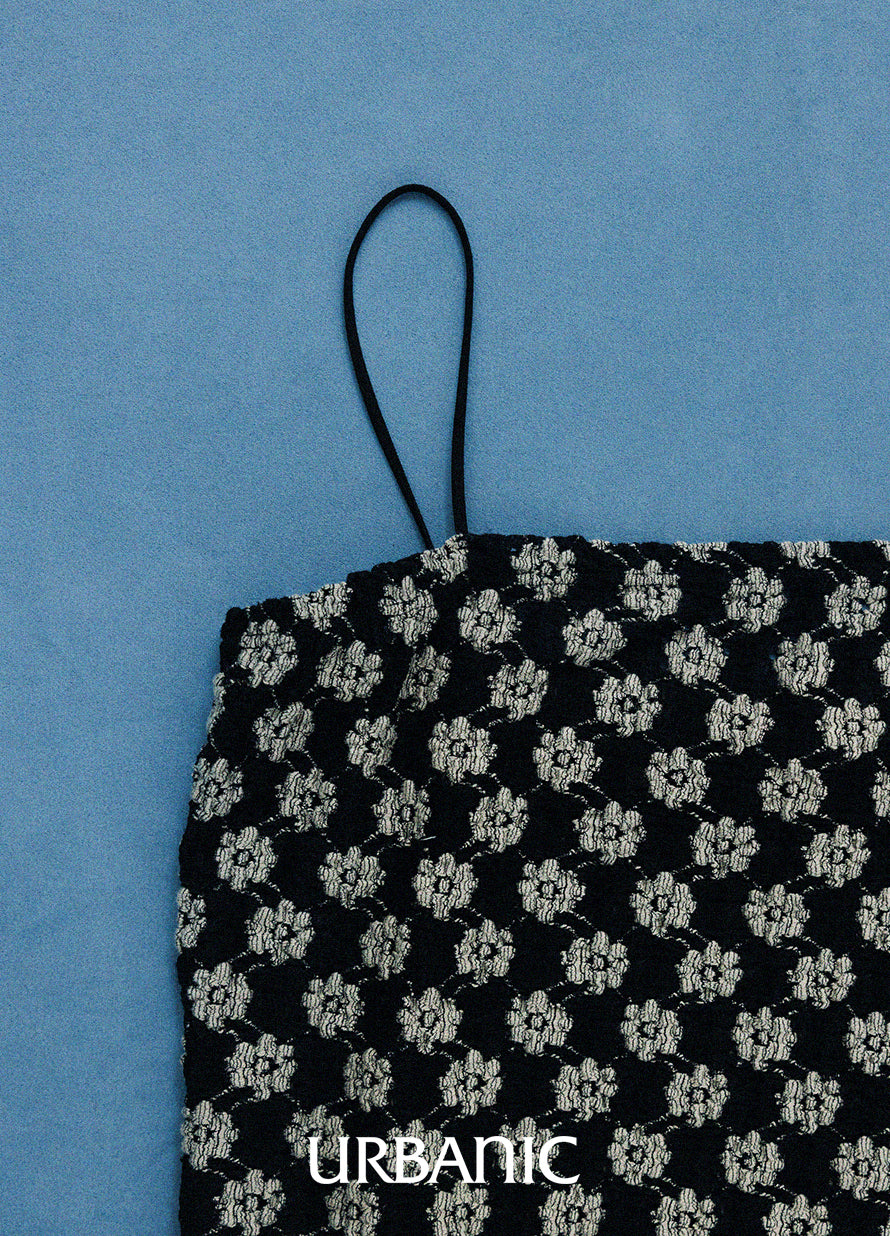 Noir Daisy Tube Top