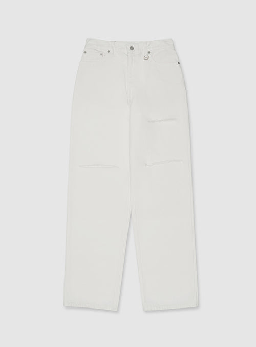 Destroyed Denim Pants (Off White)