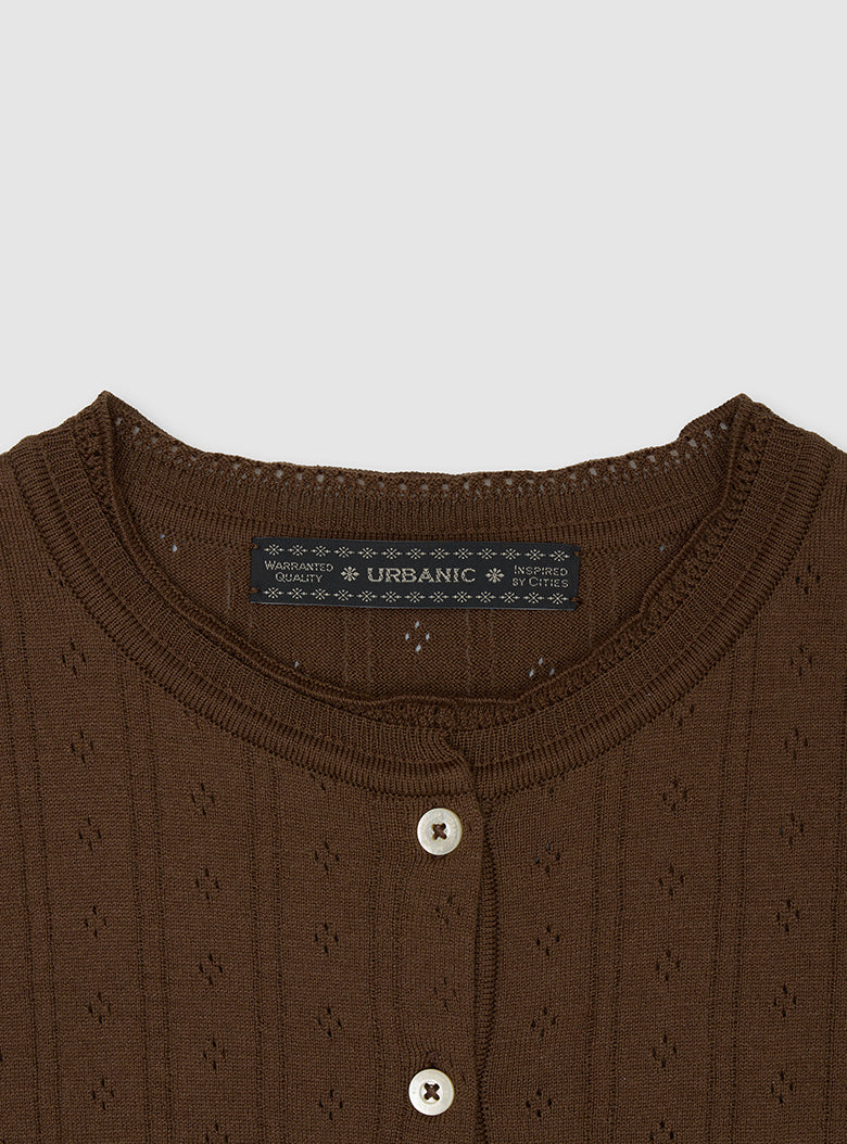 Foret Button Short Sleeve Knit