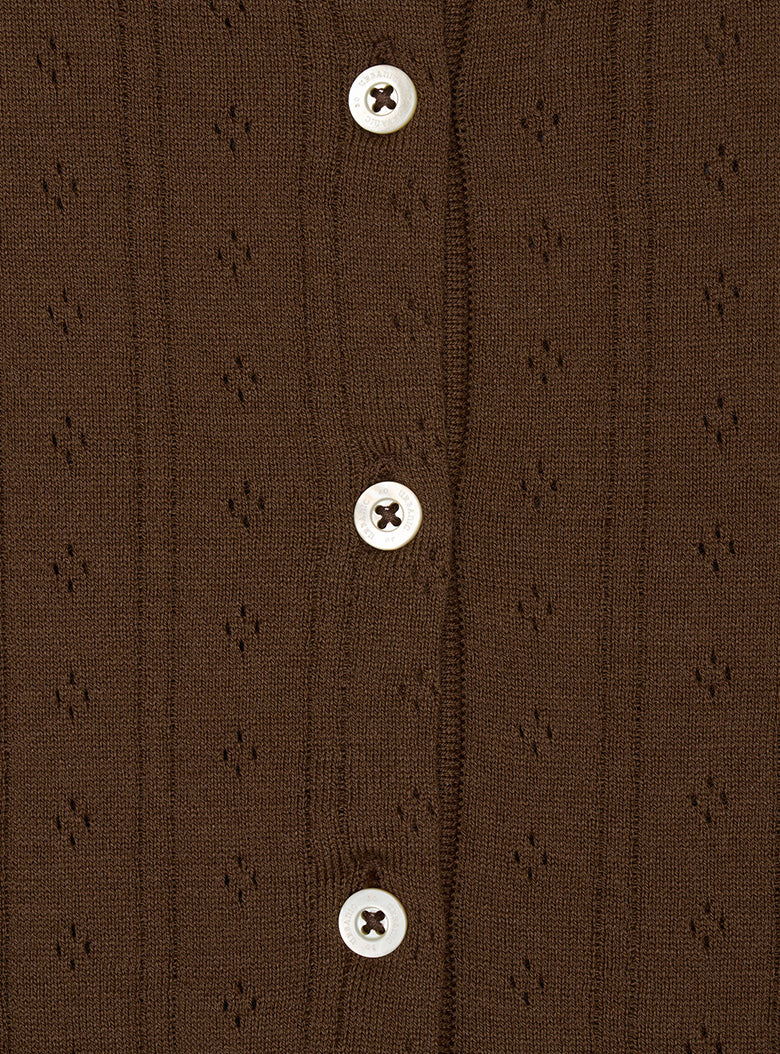 Foret Button Short Sleeve Knit