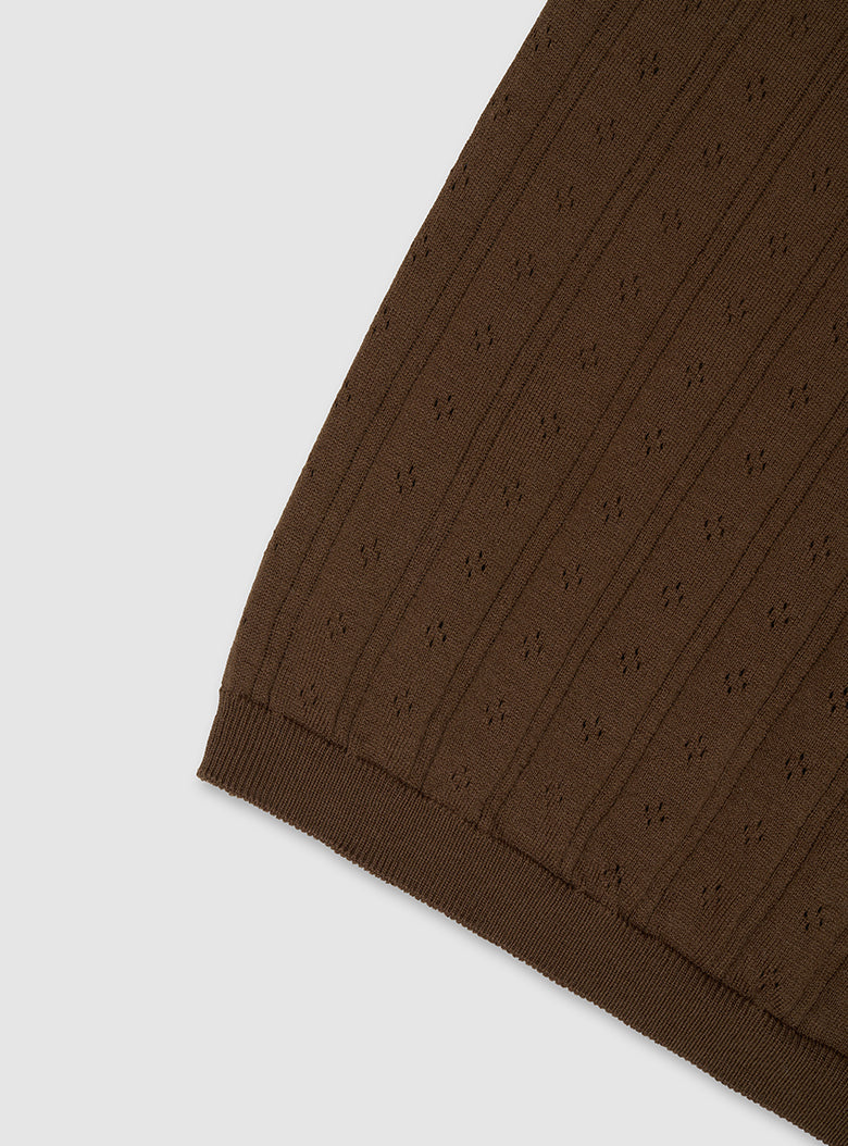 Foret Button Short Sleeve Knit