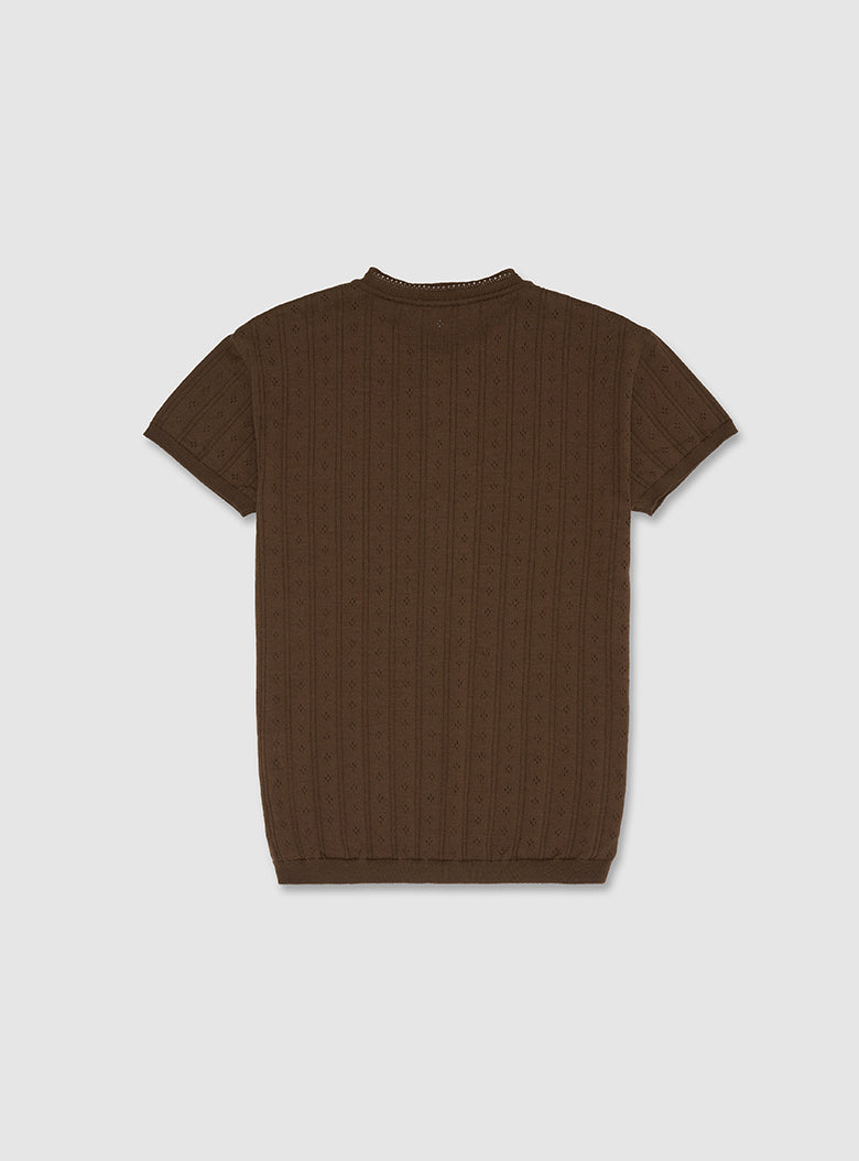 Foret Button Short Sleeve Knit