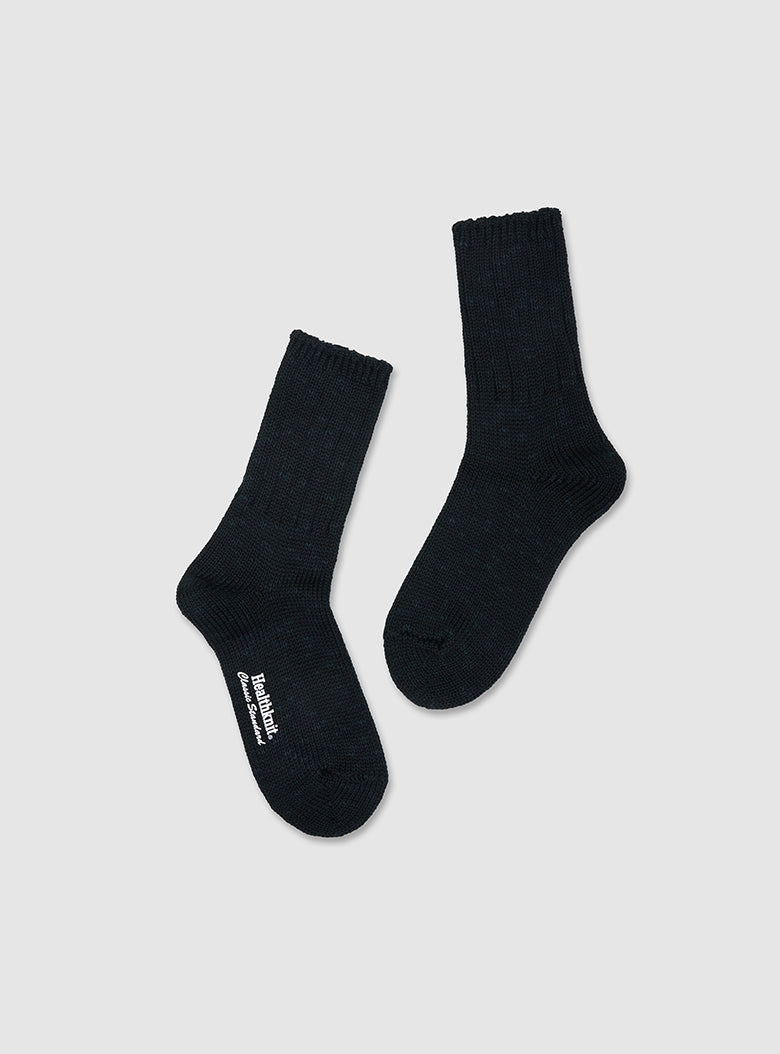 Slub Ribbed Socks