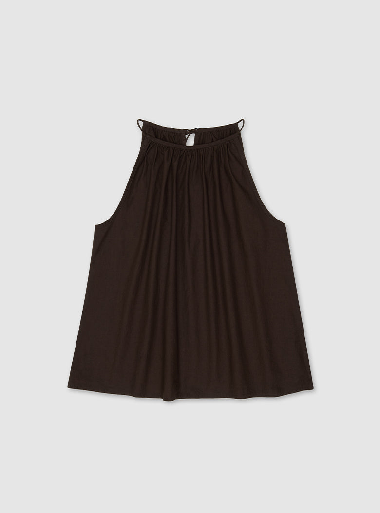 Antibes Halter Blouse (Brown)