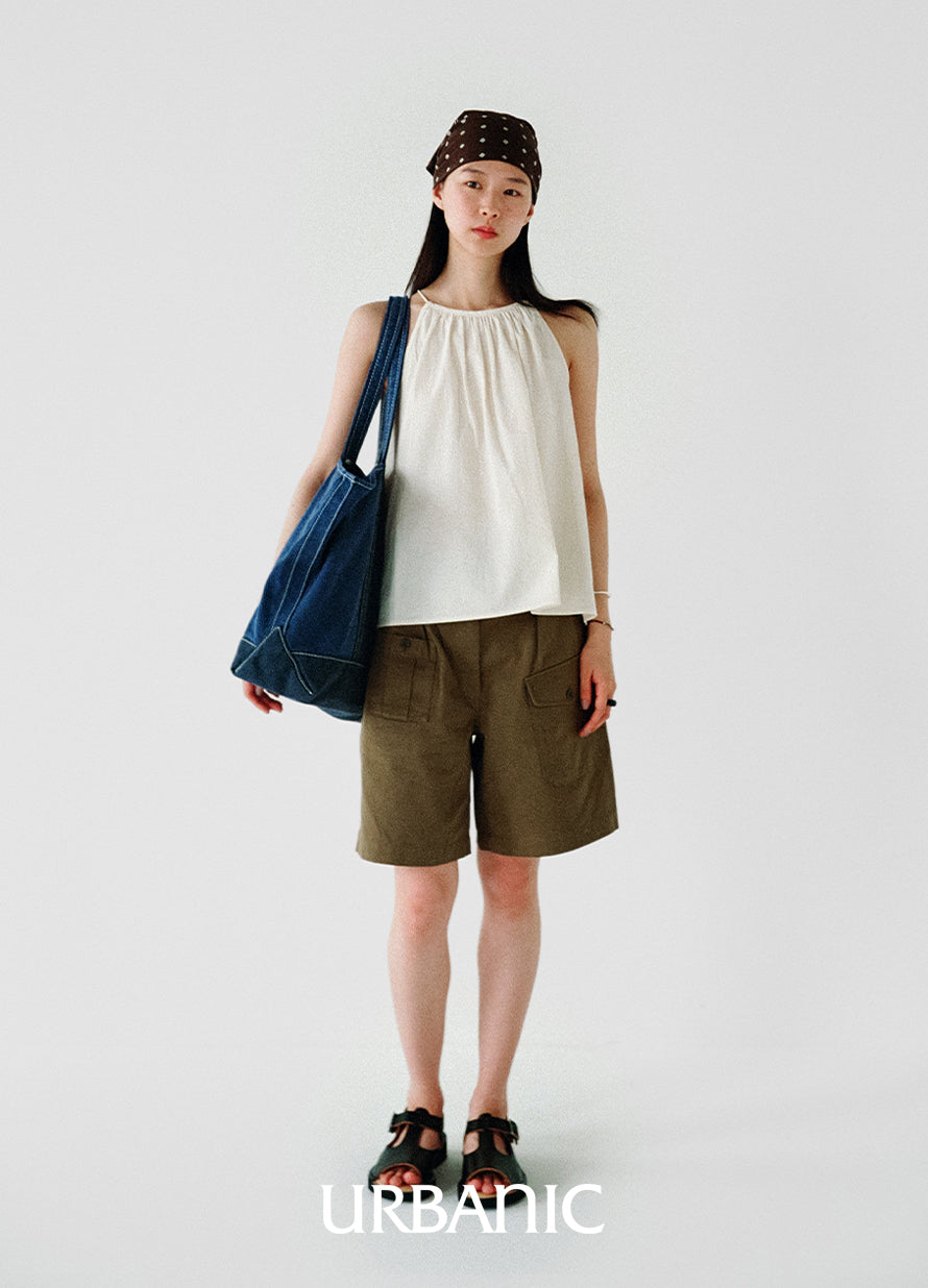 Antibes Halter Blouse (Cream)