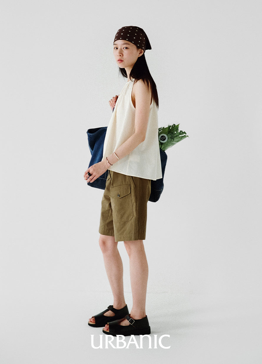 Antibes Halter Blouse (Cream)