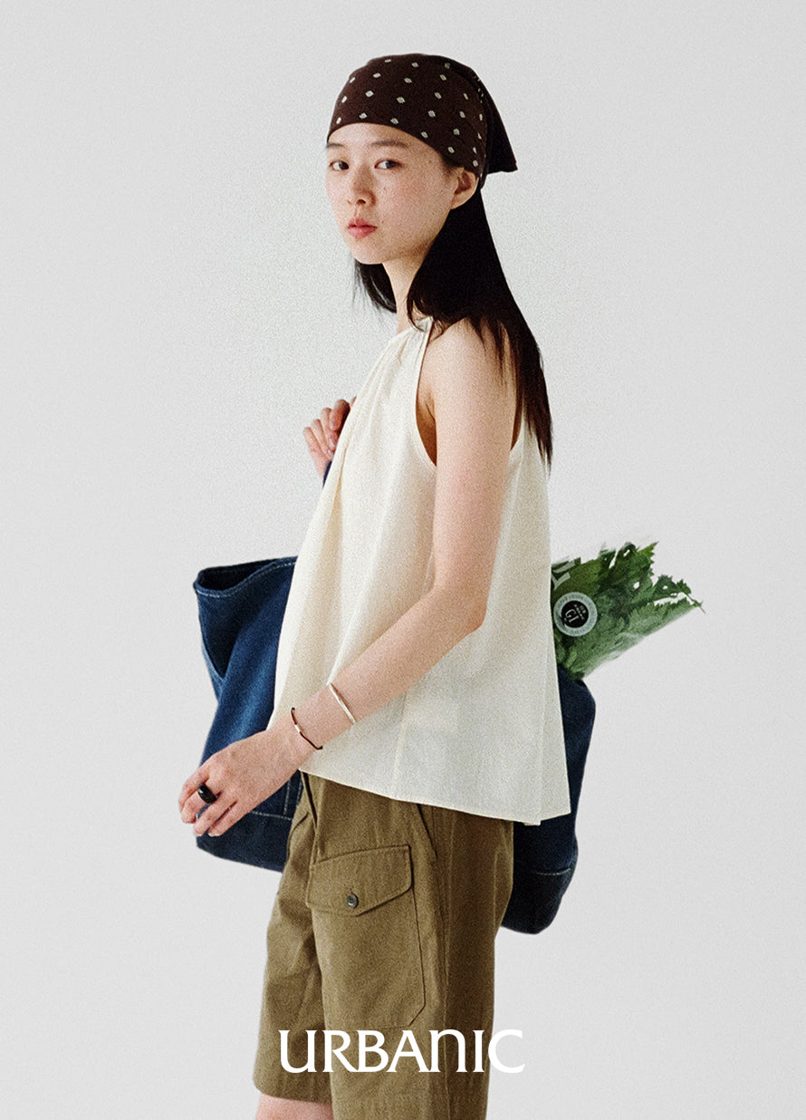 Antibes Halter Blouse (Cream)