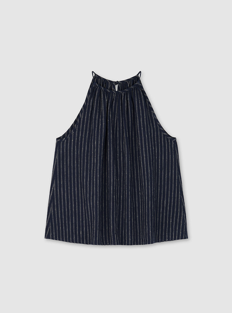 Antibes Halter Blouse (Navy)