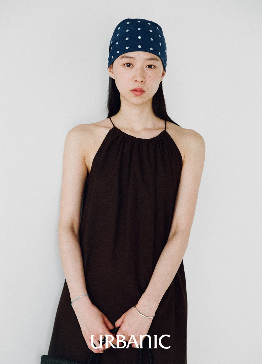 Antibes Halter Dress (Brown)