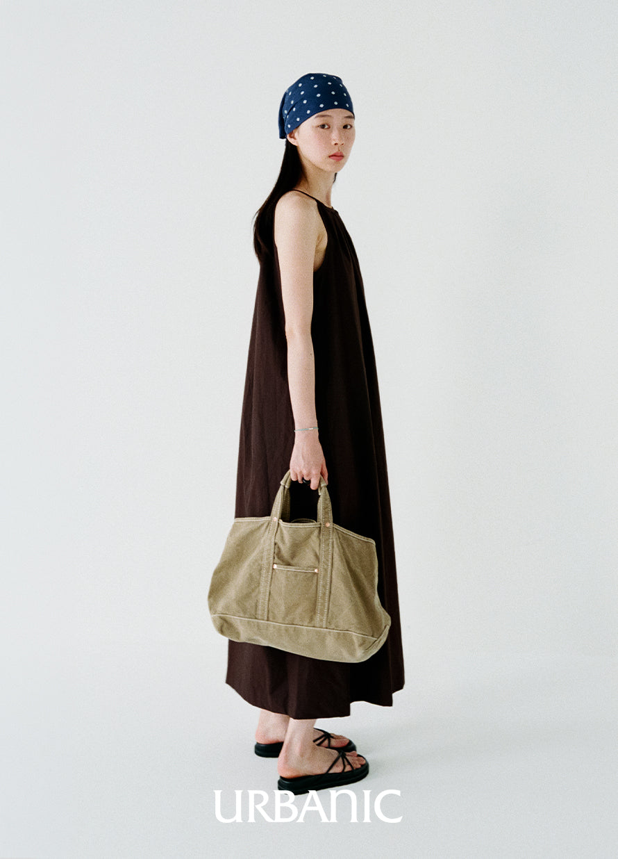 Antibes Halter Dress (Brown)