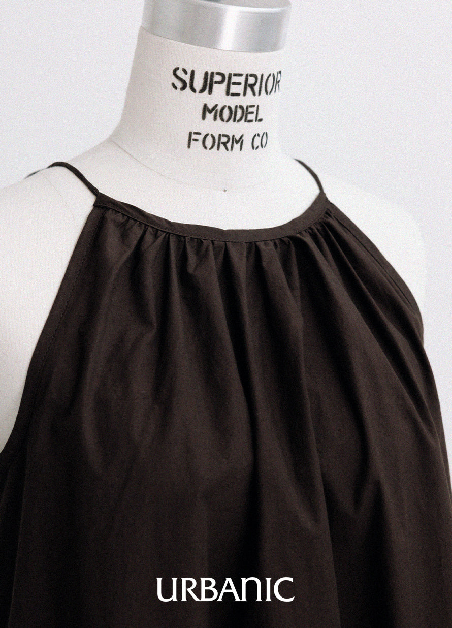 Antibes Halter Dress (Brown)