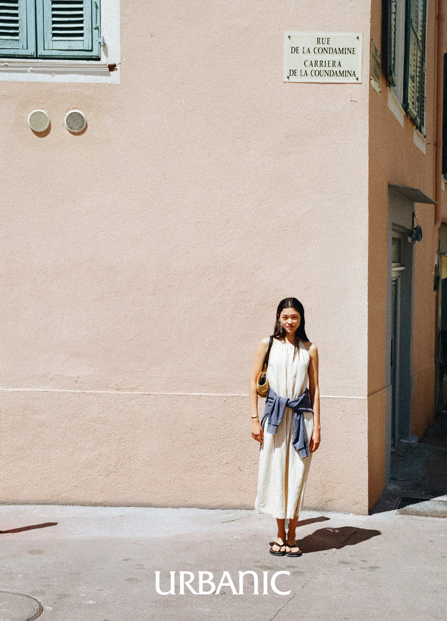 Antibes Halter Dress (LightBeige)