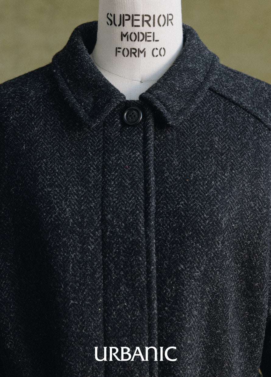 Belted Deck Coat (Herringbone)