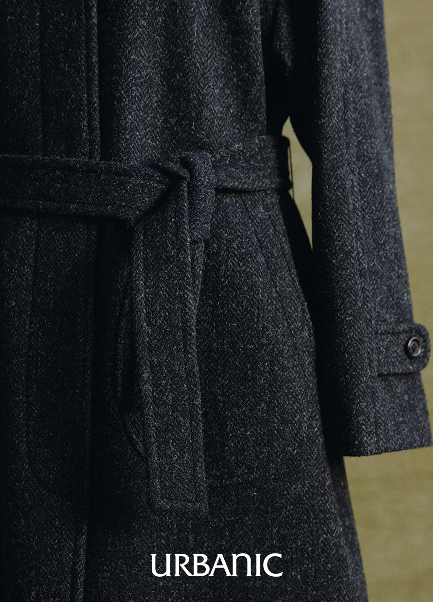 Belted Deck Coat (Herringbone)