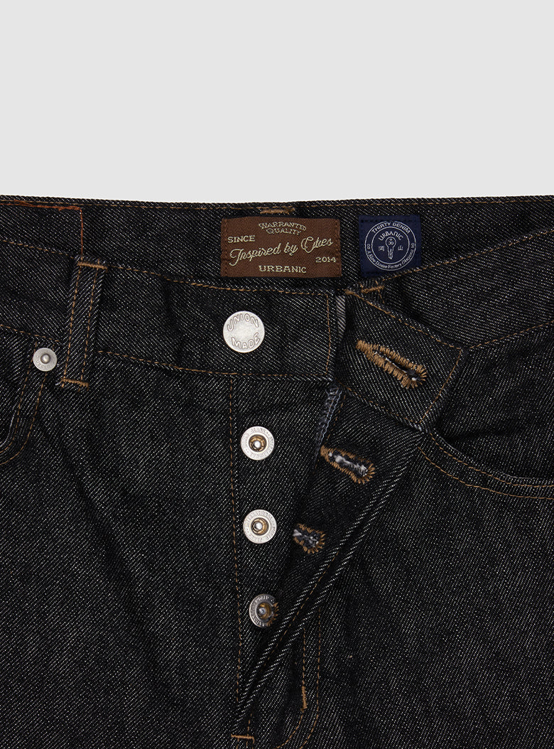 Black Standard Denim Pants
