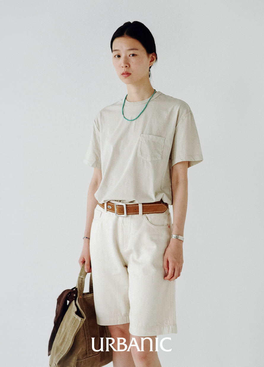 Ecru 5 Pocket Shorts