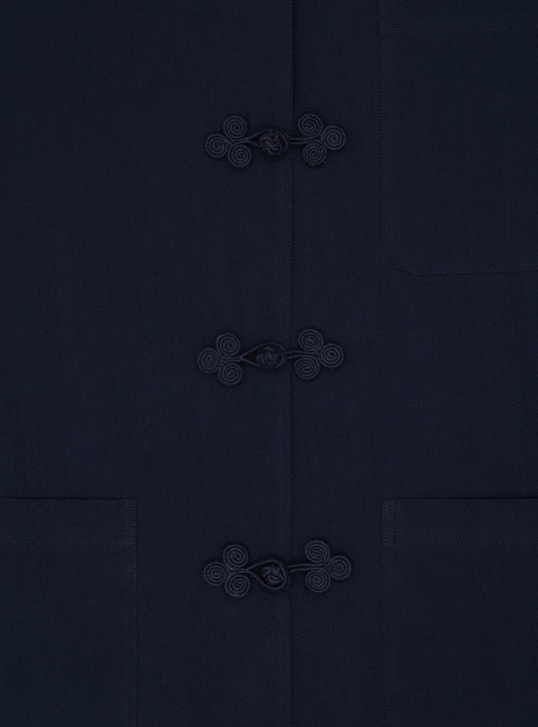 Frog Button Shirt (Navy)