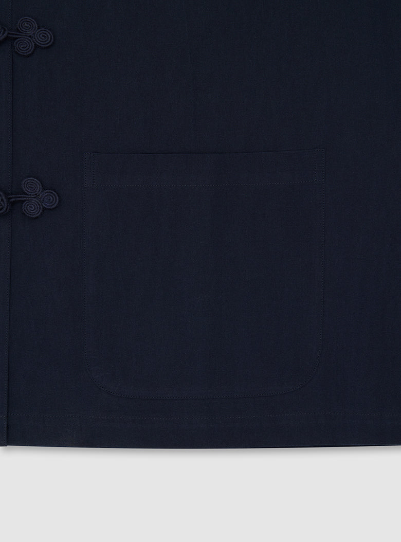 Frog Button Shirt (Navy)