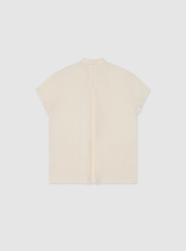 Mandarin Linen Blouse