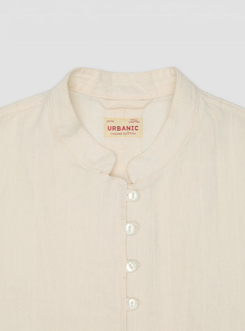 Mandarin Linen Blouse