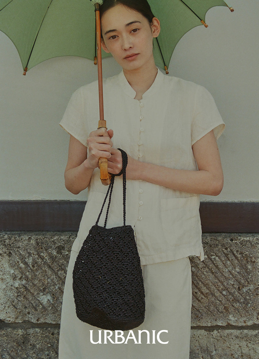 Mandarin Linen Blouse
