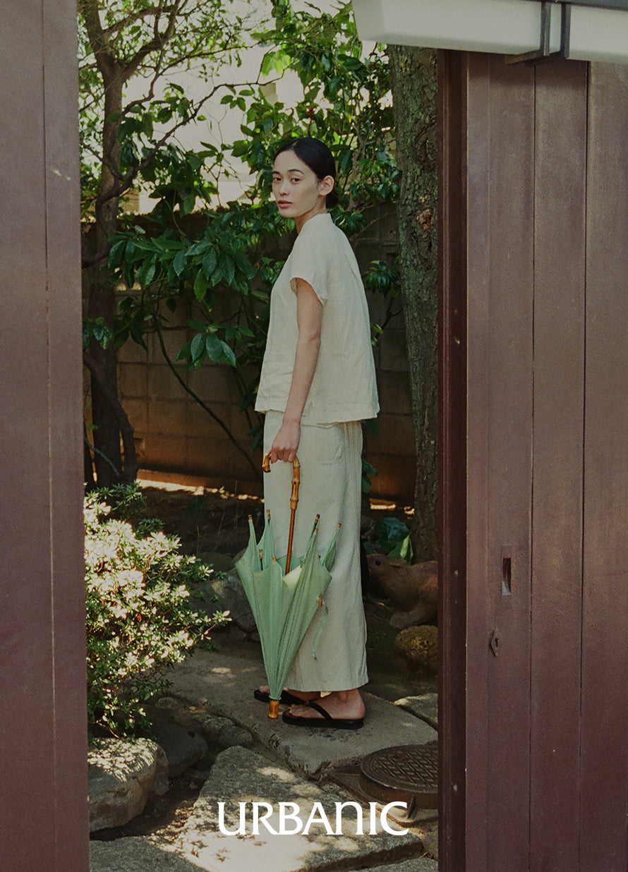 Mandarin Linen Blouse
