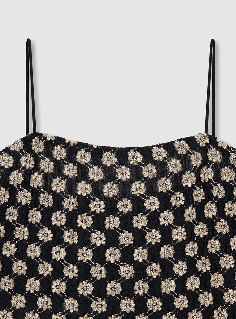 Noir Daisy Tube Top