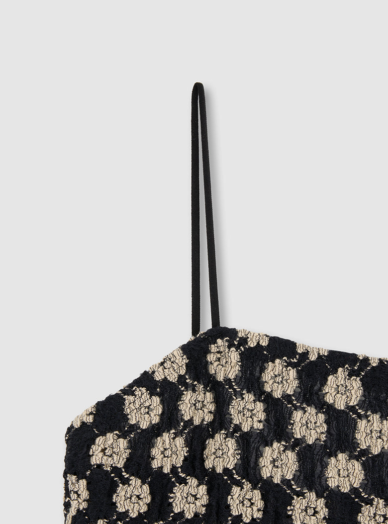 Noir Daisy Tube Top
