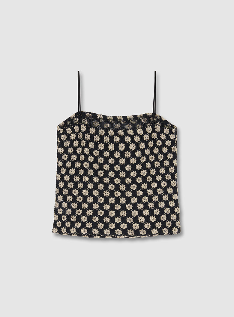 Noir Daisy Tube Top