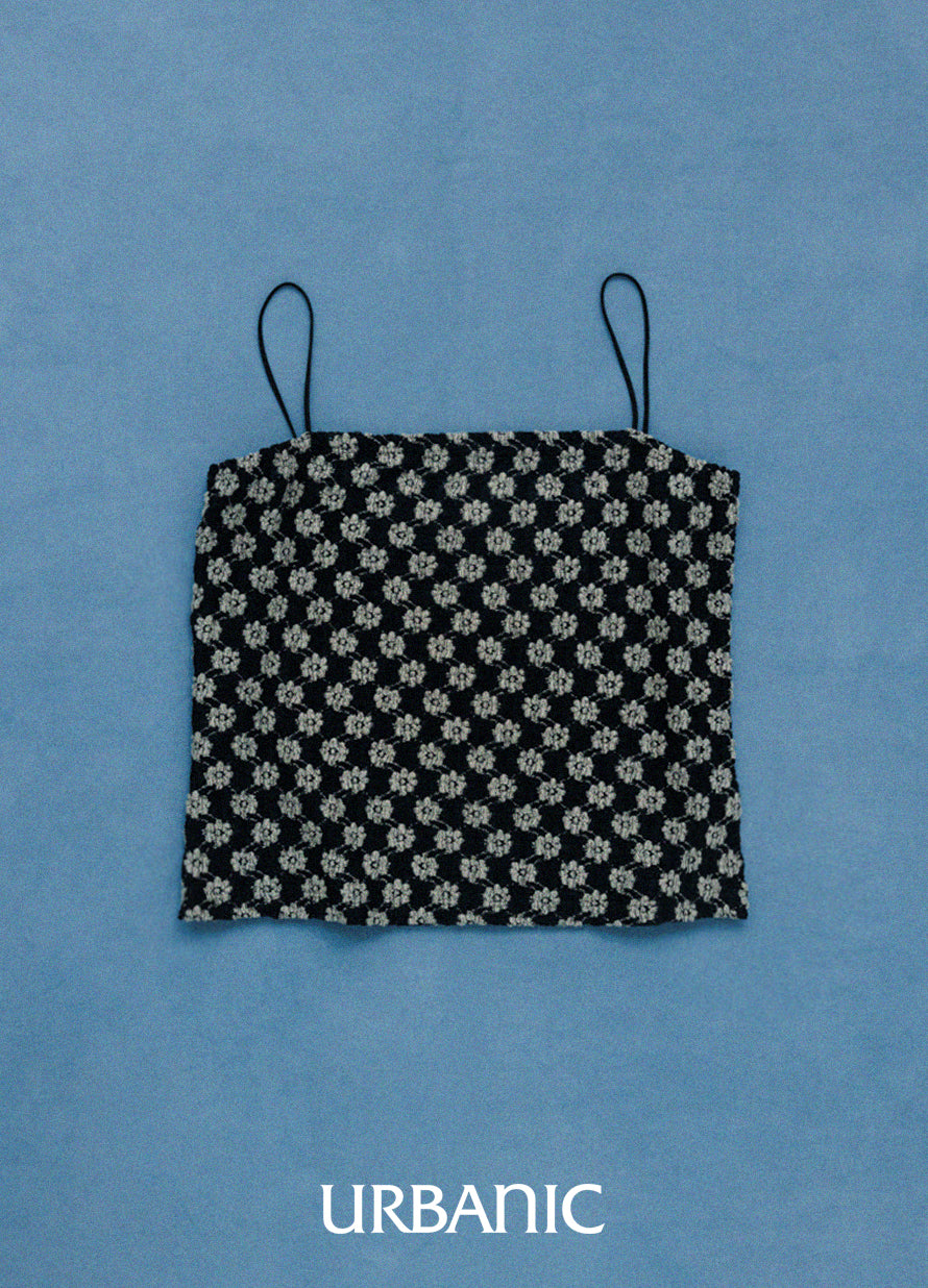 Noir Daisy Tube Top