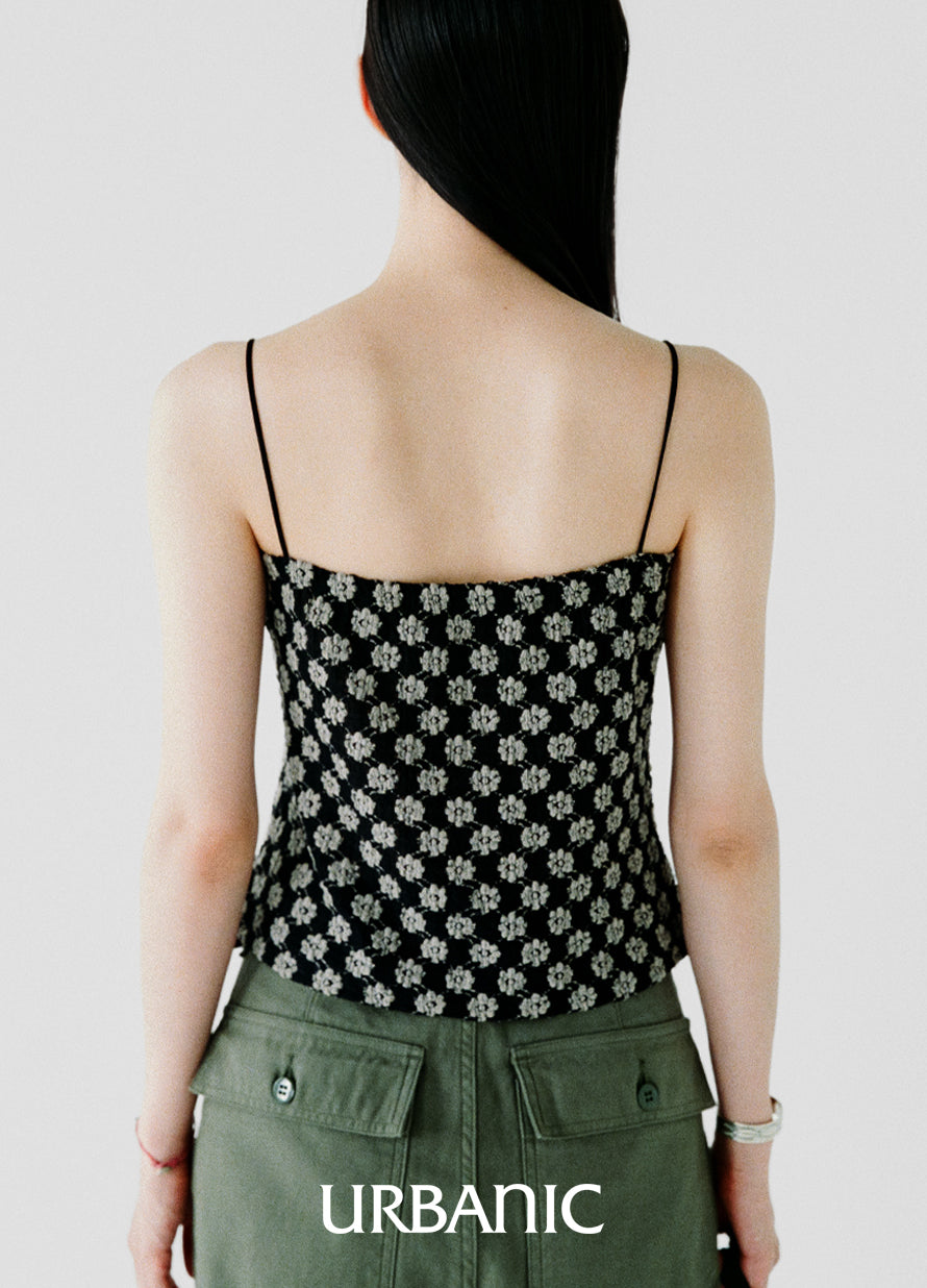 Noir Daisy Tube Top