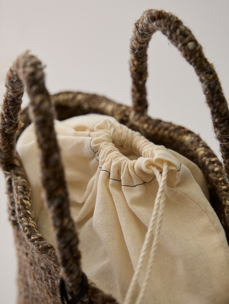 Sisal Wool Basket Bag