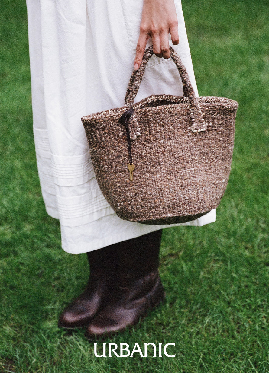 Sisal Wool Basket Bag