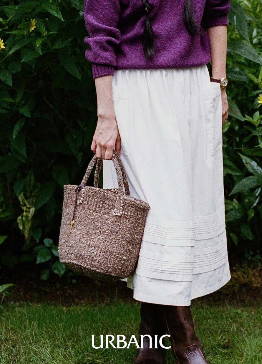 Sisal Wool Basket Bag