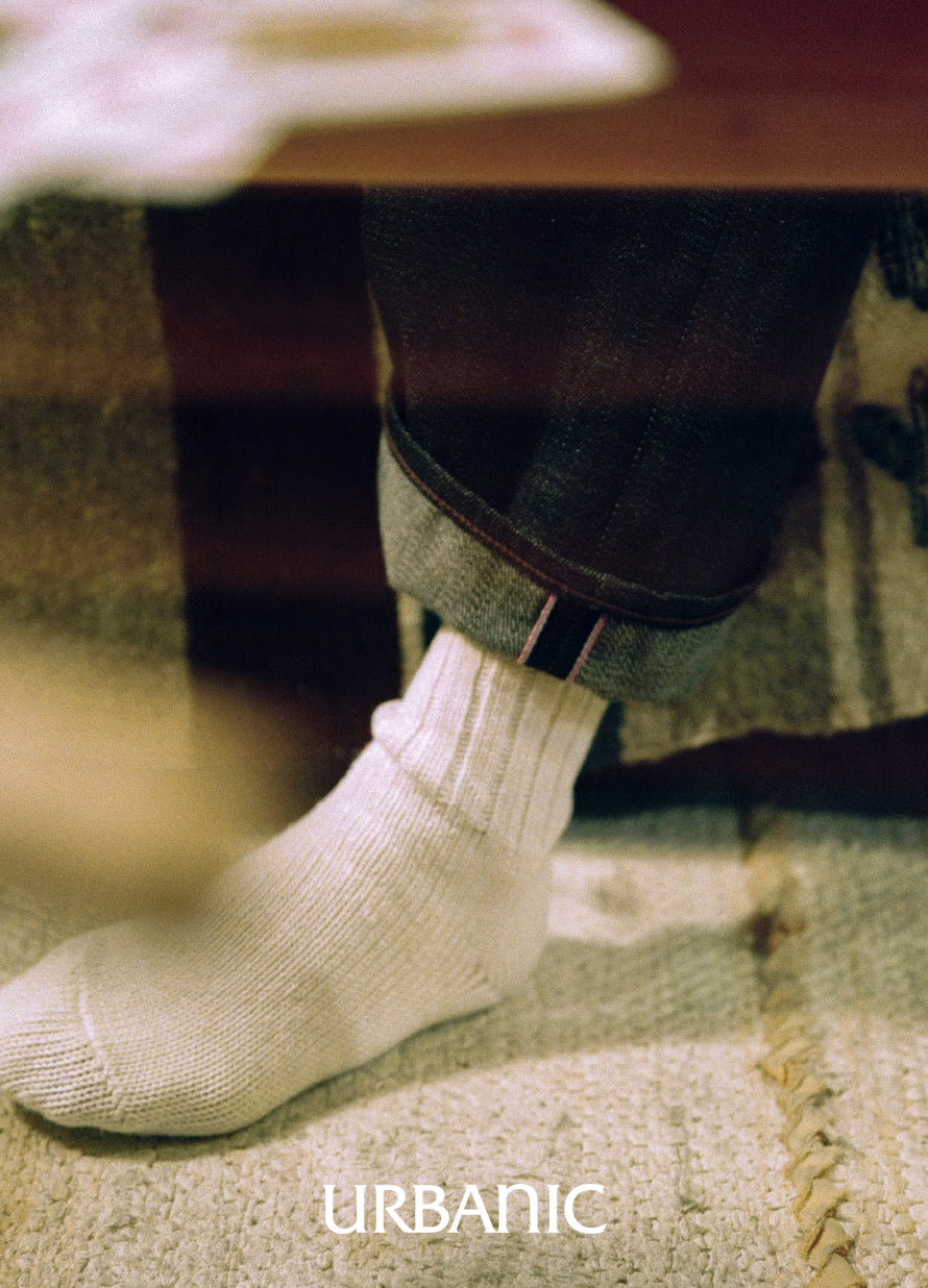 Slub Ribbed Socks