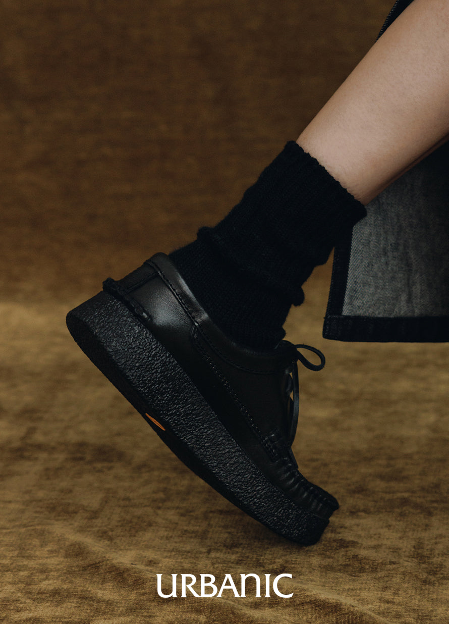 Slub Ribbed Socks