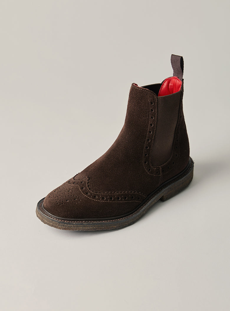 Suede Brogue Chelsea