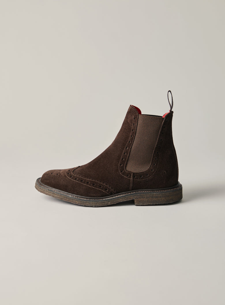 Suede Brogue Chelsea