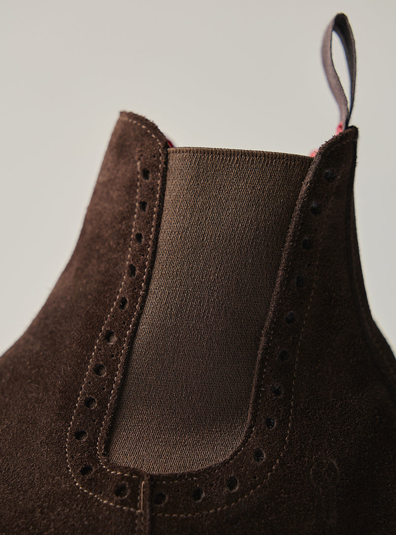Suede Brogue Chelsea