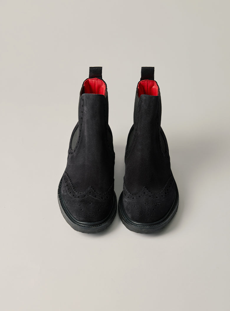 Suede Brogue Chelsea