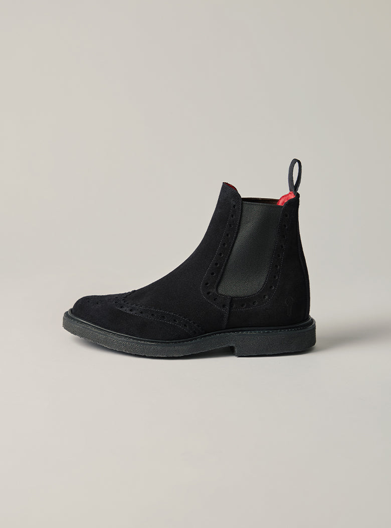 Suede Brogue Chelsea