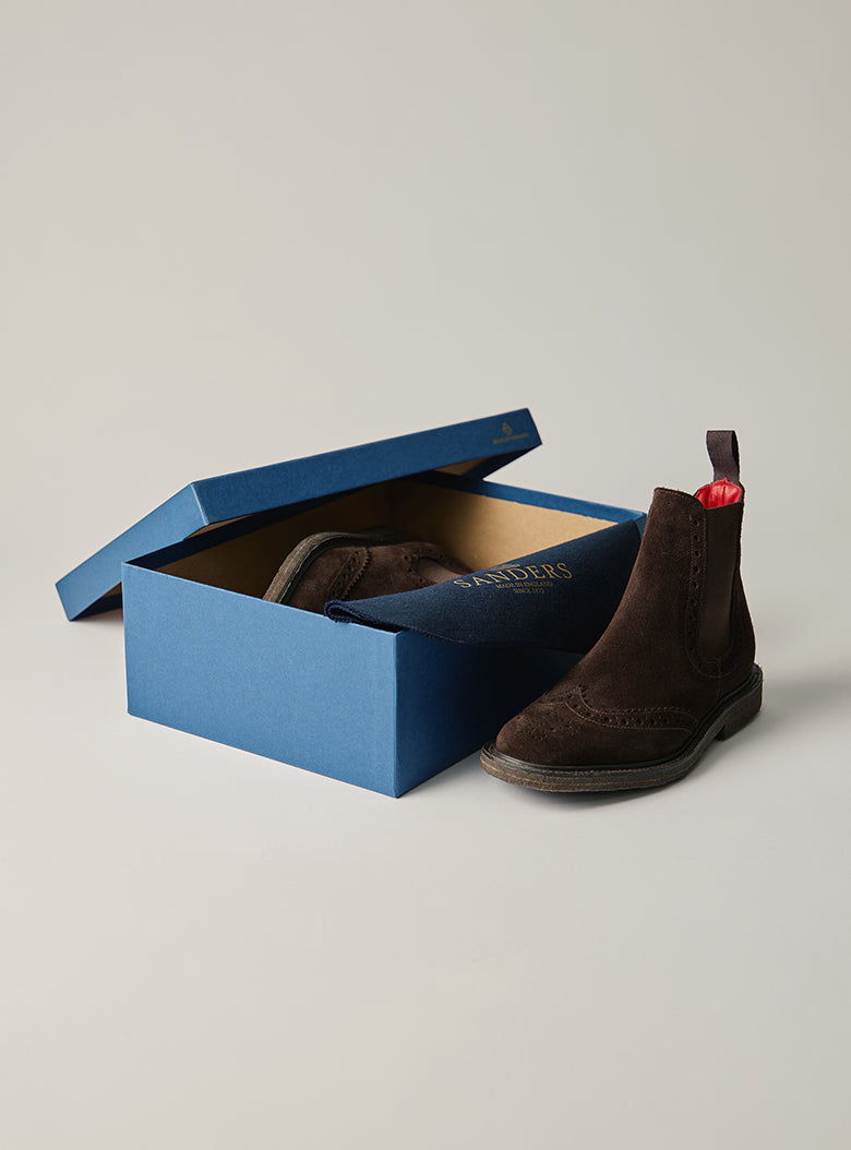Suede Brogue Chelsea