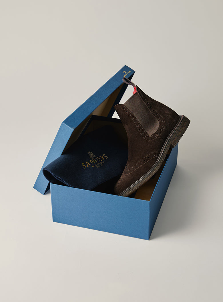 Suede Brogue Chelsea