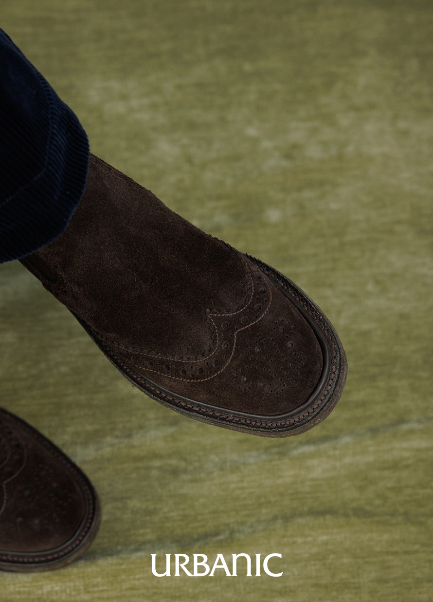 Suede Brogue Chelsea
