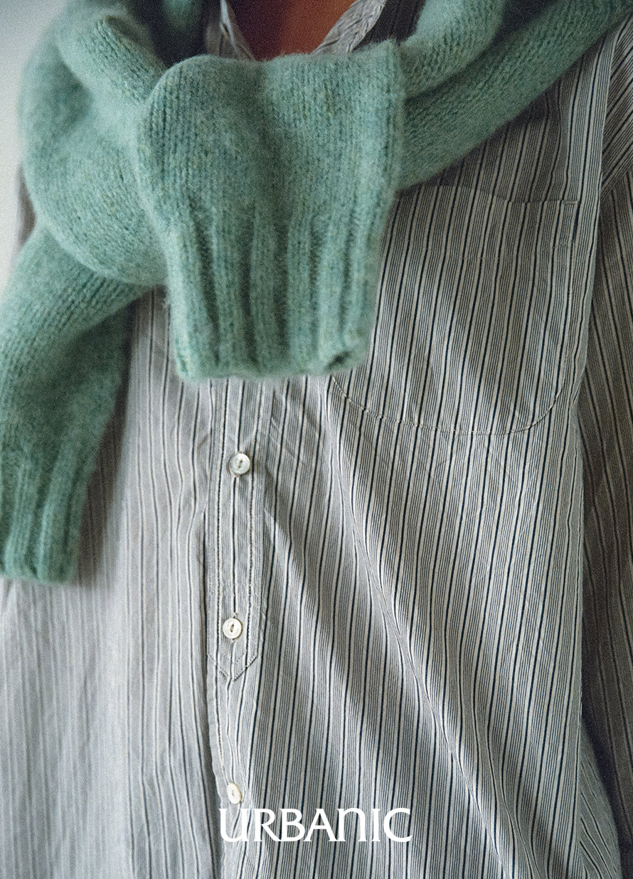Crease Stripe Band Shirt