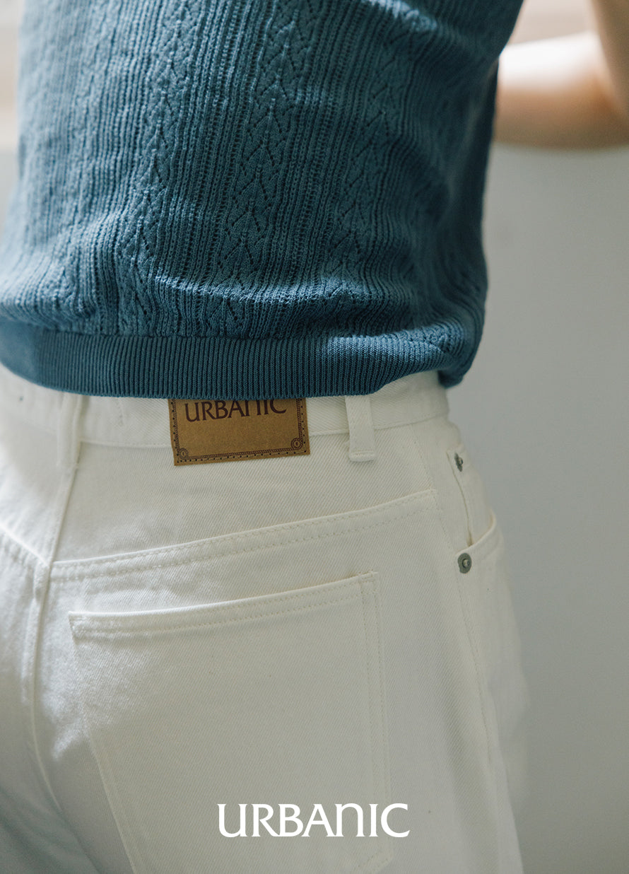 Destroyed Denim Pants (Off White) – URBANIC30