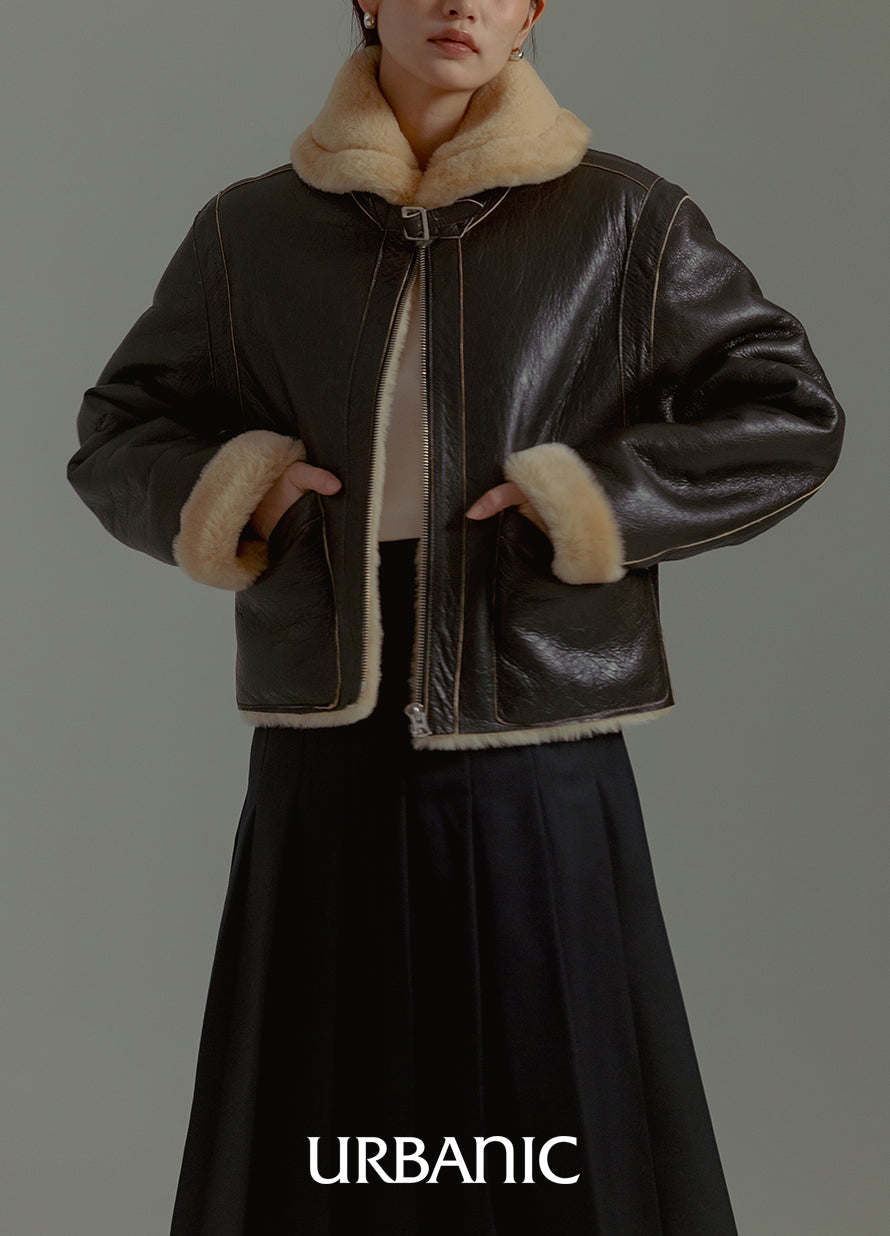 t*i様 80s mouton leather ma-1 flight jack Flight Mouton Jacket – URBANIC30