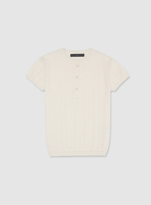 Foret Button Short Sleeve Knit