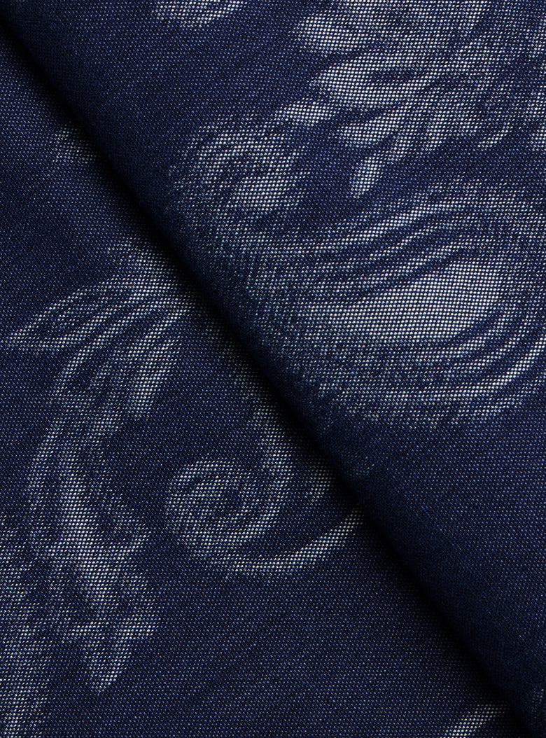 Indigo Paisley Wrap Skirt