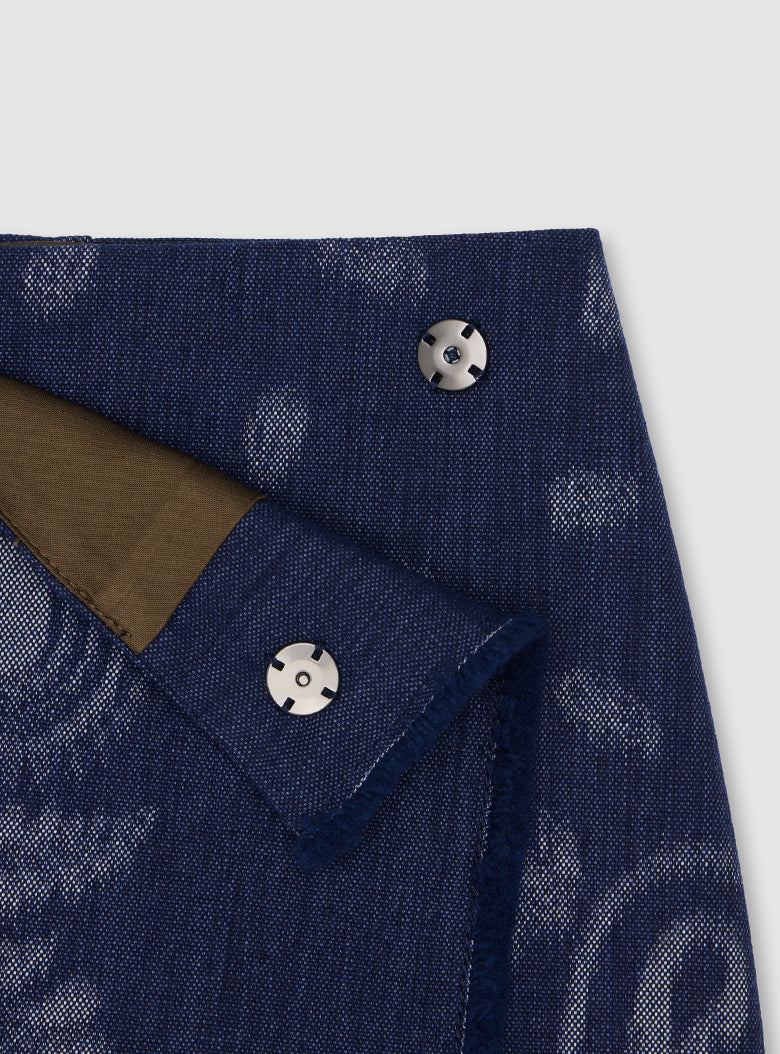 Indigo Paisley Wrap Skirt